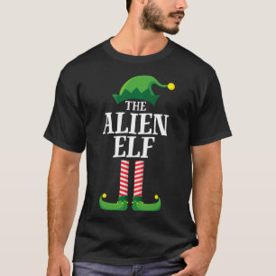 T-shirt Alien Elf Matching Family Group Christmas Party Pa