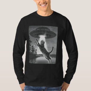 T-shirt Alien Enlèvement Chats UFO Soucoupe volante Espace