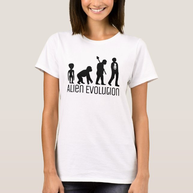 T-shirt Alien Evolution, Alien extraterrestre (Devant)