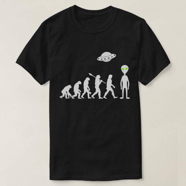 T-shirt Alien Evolution Funny UFO Design (Design devant)