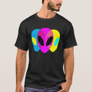 T-shirt Alien Gris CMYK Tryptique