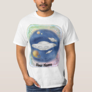T-shirt Alien gris personnalisé
