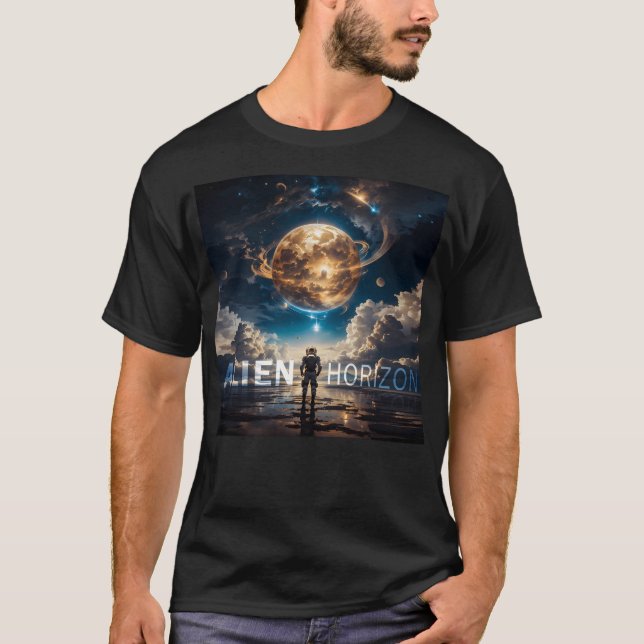 T-shirt Alien Horizon - Astronaute cosmique Tee (Devant)