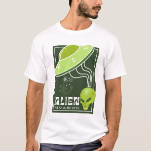 T-shirt Alien Invasion galaxie UFO