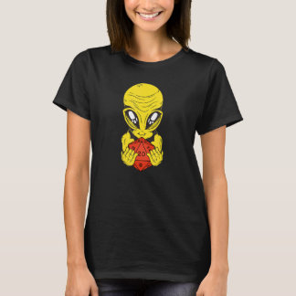 T-shirt Alien Jaune Tenant Un Jeu De Rôle Rouge D20 Jeu D