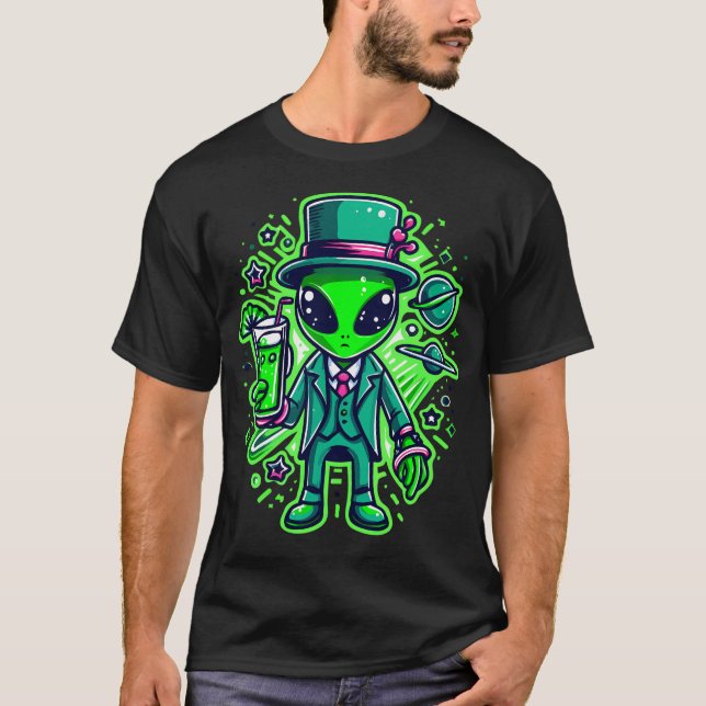 T-shirt Alien Jour de la Saint Patrick Extraterrestrial Sh (Devant)