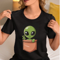Alien mignon en poche - Graphique spatial amusant