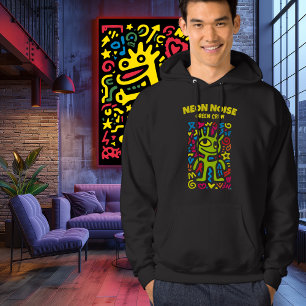 T-shirt Alien Néon Vert – Personnage d'Art Pop Sourire Fun