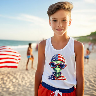 T-shirt Alien patriotique