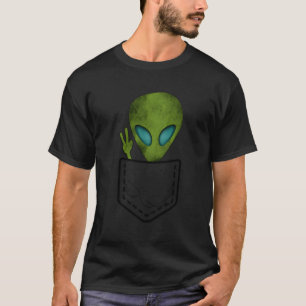 T-shirt Alien Pocket Peace Ufo