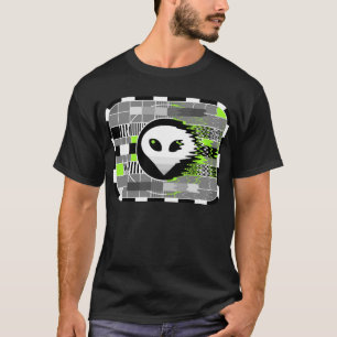 T-shirt Alien pour hommes noir