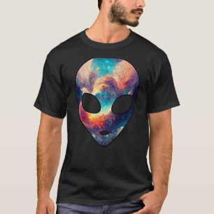 T-shirt Alien psychédélique Tête Nebula Galaxy Espace extr