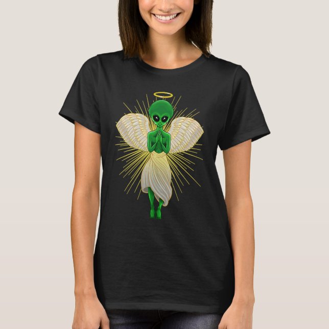 T-shirt Alien Rapture Extraterrestrial Angel For UFO Lover (Devant)