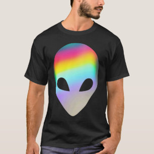 T-shirt Alien Tête Rave Visage coloré Croire UFO Costume