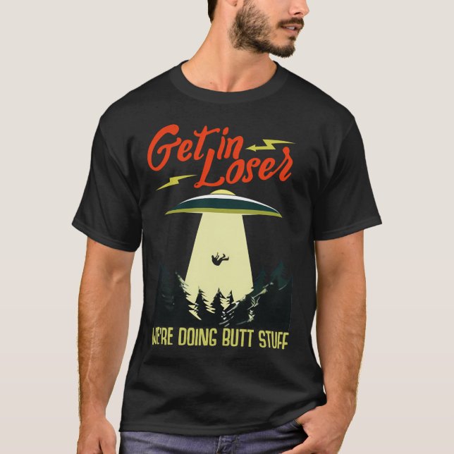 T-shirt Alien Ufo S'Enfuit On Fait Du Beurre (Devant)
