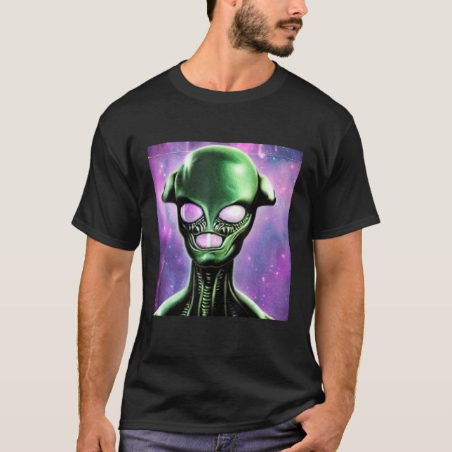 T-shirt Alien UFO UAP 51 zone grise de ce monde créer (Devant)