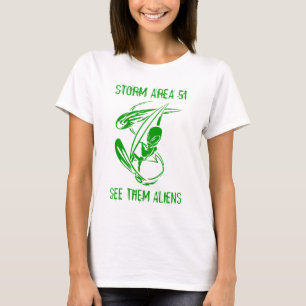 T-shirt Alien vert de la zone tempête 51