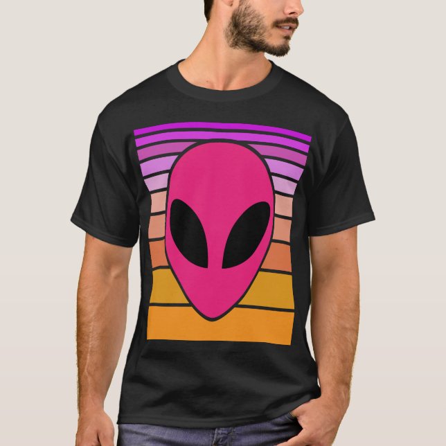 T-shirt Alien Wave techno gray (Devant)