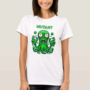 T-shirt Alien Zombie déplaisant - Monstre Vert Neon