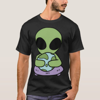 T-shirt Aliens Aimer la planète Terre