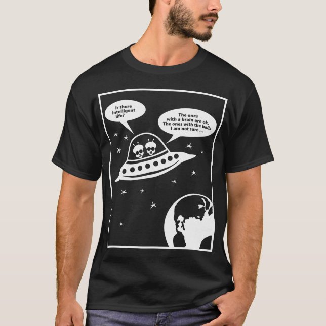 T-shirt Aliens Auf Der Suche Nach Intelligentem Leben (Ge (Devant)