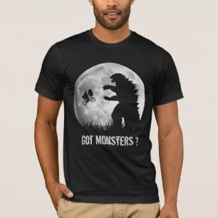 T-shirt Aliens drôles contre des MONSTRES