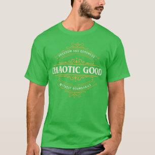 T-shirt Alignement RPG chaotique bon amusant Tabletop