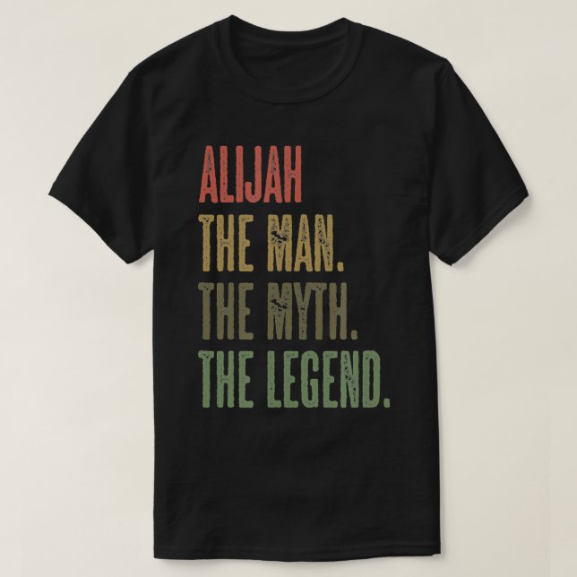 T-shirt ALIJAH l'homme le mythe la LÉGENDE FUNNY Hommes ga (Design devant)