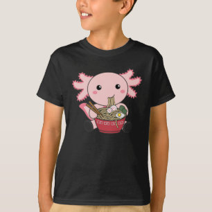T-shirt Alimentation Axolotl Ramen Japonais Nourriture Kaw
