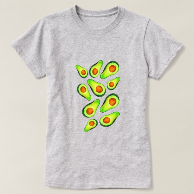 T-shirt Alimentation de fruits de santé vert Avocado (Design devant)