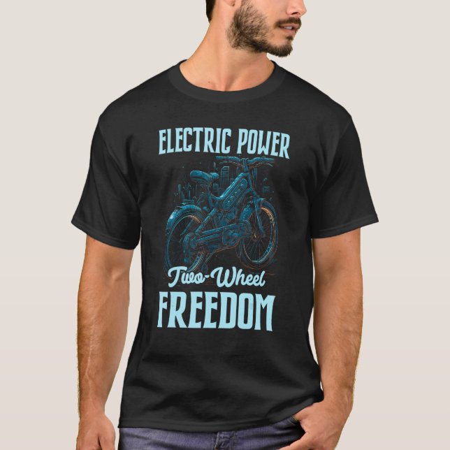 T-shirt Alimentation électrique deux roues Liberté électri (Devant)