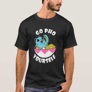 T-shirt Alimentation Pun Alimentation asiatique Chat Pho N