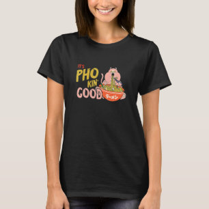 T-shirt Alimentation Pun Cat Pho Bowl Nourriture vietnamie