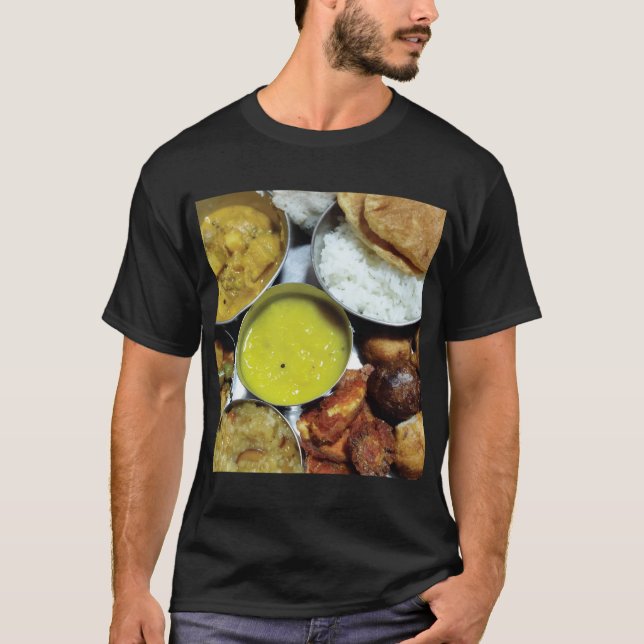 T-shirt Alimentation végétarienne indienne (Devant)
