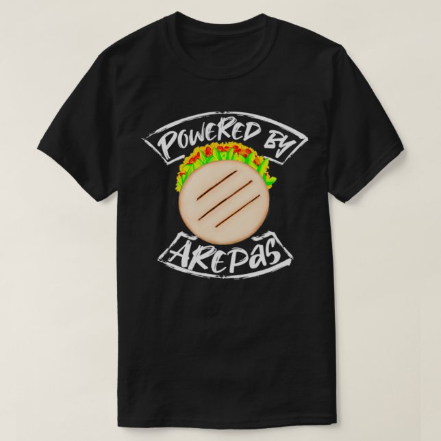 T-shirt Alimenté par Arepas (Design devant)