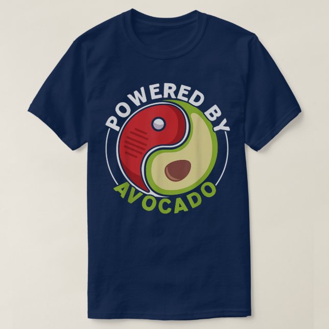 T-shirt Alimenté Par Avocado Guac Guacamole Keto Avocado L (Design devant)