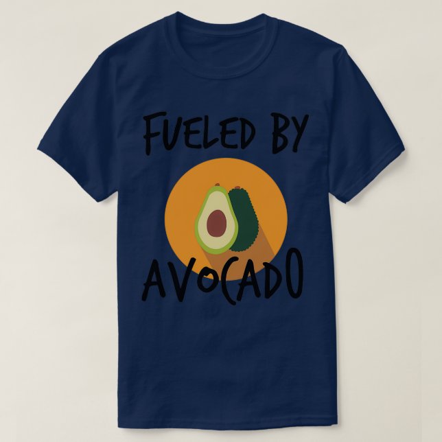 T-shirt Alimenté Par Avocado Vegan Avocado 2 (Design devant)