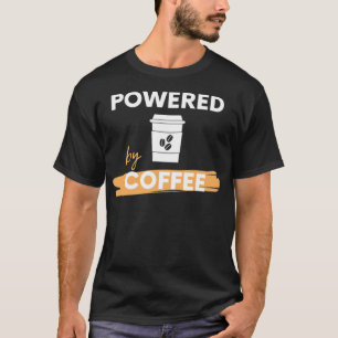T-shirt Alimenté par Café amoureux des chats de caféine 
