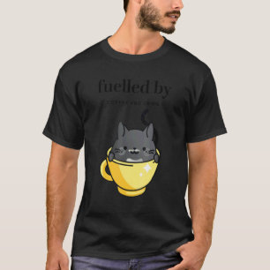 T-shirt Alimenté Par Café et Crime Chat Cosy Mystère