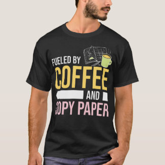 T-shirt Alimenté Par Café Et Papier Prof Aide Paraéducateu