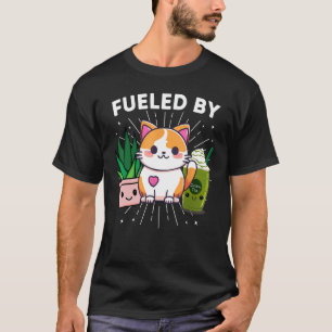 T-shirt Alimenté Par Chats Plantes Iced Matcha Thé Vert Dr