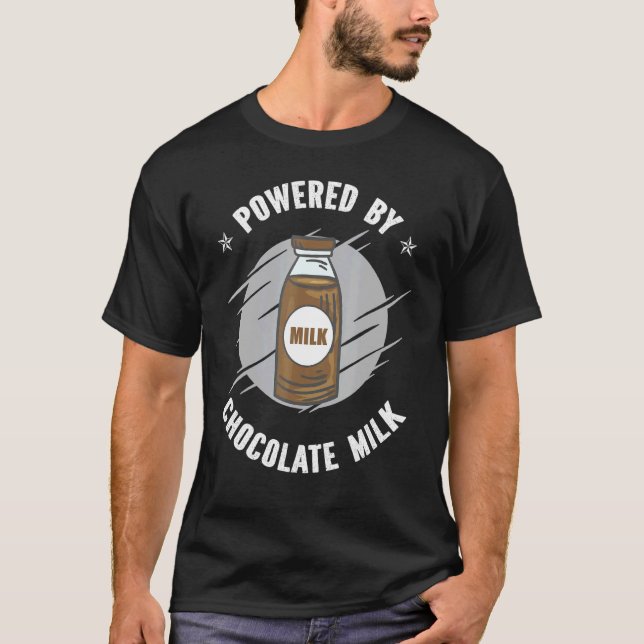 T-shirt Alimenté Par Chocolat Lait Chocolat Chocolat (Devant)