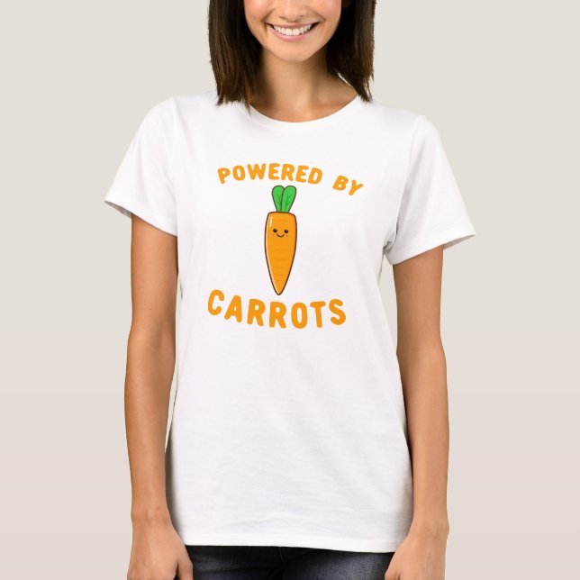 T-shirt Alimenté Par Des Carottes - Le Visage De Carottes  (Devant)