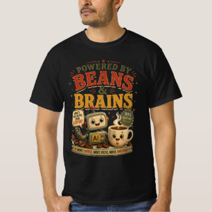 T-shirt Alimenté par des haricots et un cerveau Robot AI d