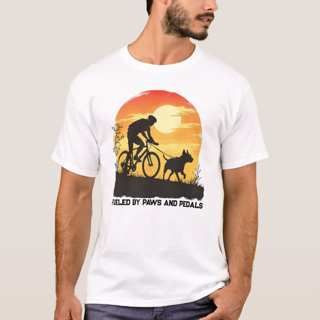 T-shirt Alimenté par des pattes et des pédales - Vélo Vint (Devant)