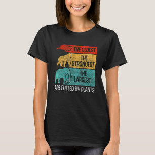 T-shirt Alimenté par des plantes Tortue Gorille Éléphant V