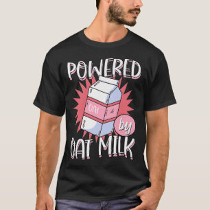 T-shirt Alimenté Par Du Lait D'avoine Cute Vegan Plante Cu