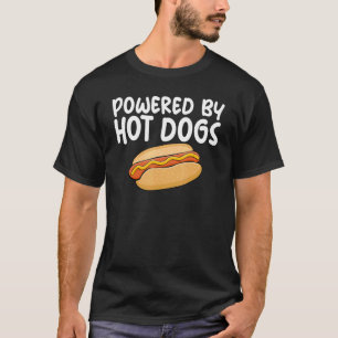 T-shirt Alimenté Par Hotdogs Humour Plaisanterie Saucisse
