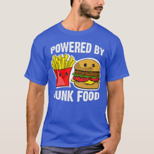 T-shirt Alimenté par Junk Food Burger French Fries Manger