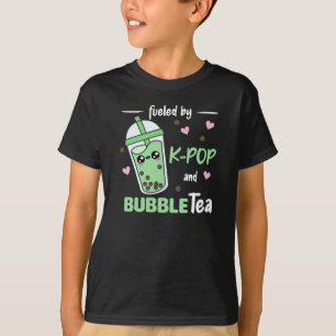 T-shirt Alimenté Par K Pop Et Bubble Tea Kawaii Boba Tea